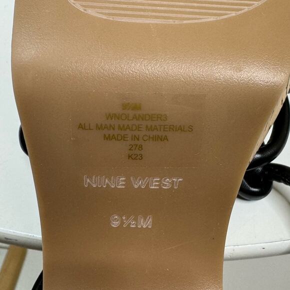 Nine West Womens 9.5 Olander Platform Sandal in Black NEW - Picture 9 of 11